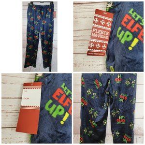 Fleece Navidad Lets Get Elfed Up Pajama Soft Pants
